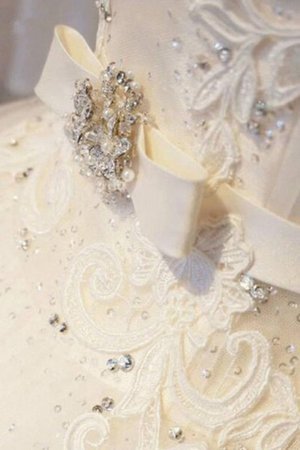 Duchesse-Linie Schulterfreier Ausschnitt Getrennt Brautkleid mit Applike mit Gürtel - Bild 4