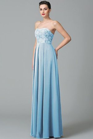 Ärmelloses Prinzessin Normale Taille Brautjungfernkleid mit Rüschen aus Chiffon - Bild 17