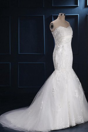Spitze Herz-Ausschnitt Paillette Wadenlanges Brautkleid mit Einem Schulter - Bild 1