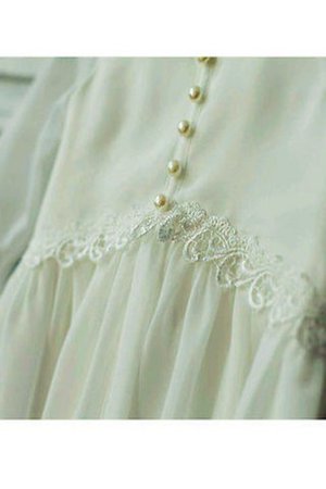 Normale Taille Prinzessin Bodenlanges Blumenmädchenkleid aus Chiffon mit Rüschen - Bild 5