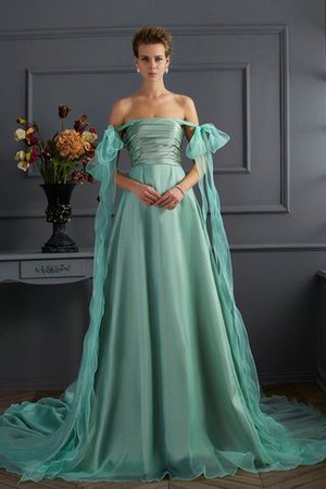 Prinzessin A-Line Anständiges Abendkleid mit Empire Taille mit Reißverschluss - Bild 1