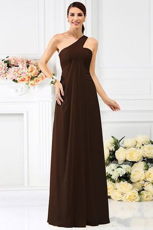 Plissiertes Empire Taille Chiffon Ärmelloses Bodenlanges Brautjungfernkleid - Bild 7