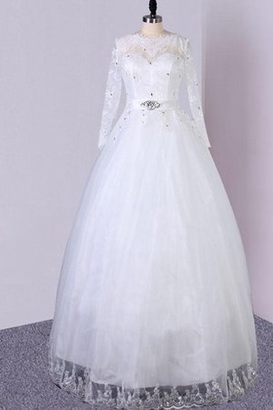A linie Paillettenbesetztes Konservatives Brautkleid aus Tüll aus Paillette - Bild 1