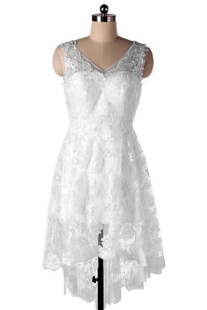 A-Line Chiffon Ärmelloses Brautkleid mit Applikation mit Bordüre - Bild 1