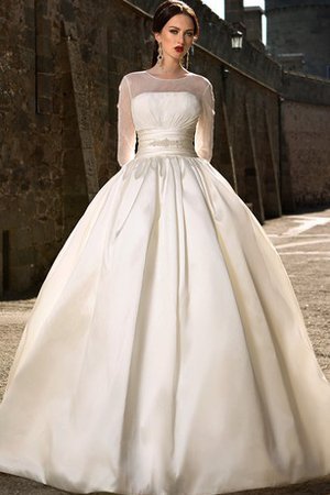 Ewiges Duchesse-Linie Dreiviertel Länge Ärmeln Extravagantes Brautkleid mit Knöpfen - Bild 1