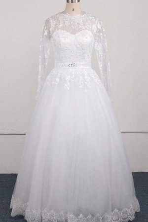 A-Line Paillette Paillettenbesetztes Brautkleid mit Bordüre mit Natürlicher Taille