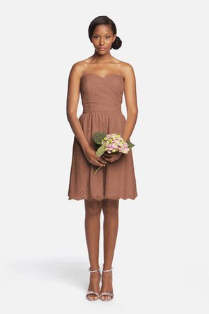 Gefallen und großzügig Stilvolles Brautjungfernkleid mit Bordüre - Bild 1