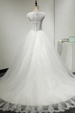 Tüll Duchesse-Linie Romantisches Brautkleid mit Gürtel mit Schleife - Bild 2