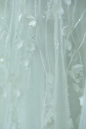 Spitze Herz-Ausschnitt Wadenlanges Brautkleid mit Reißverschluss mit Blume - Bild 2