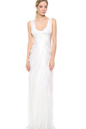 Taft Gerüschtes Plissiertes Bodenlanges Brautkleid mit hoher Tailler - Bild 1