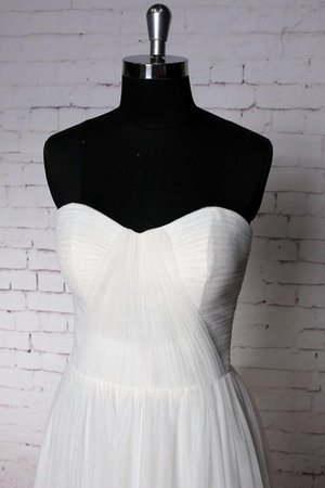 A-Line Gericht Schleppe Ärmellos Plissiertes Brautkleid aus Tüll - Bild 2
