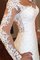 Normale Taille V-Ausschnitt Meerjungfrau Auffallend Brautkleid mit Applike mit Bordüre - Bild 4