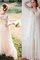 Normale Taille V-Ausschnitt Bezaubernd Empire Bodenlanges Brautkleid mit Bordüre - Bild 1