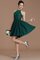 Reißverschluss Ärmelloses Natürliche Taile Kurzes Brautjungfernkleid mit Bordüre - Bild 15