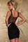 Ausschnitt Elasthan Polyester Bodycon Damen Juwel Elegant Club Kleider - Bild 2