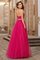A-Linie Prinzessin Neckholder Bodenlanges Abendkleid mit Offenen Rücken - Bild 2