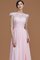 Reißverschluss Chiffon A-Line Normale Taille Brautjungfernkleid mit Bordüre - Bild 4