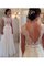 Natürliche Taile Prinzessin A-Linie Bodenlanges Brautkleid aus Chiffon - Bild 1