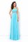 Paillette Empire Taille Spaghetti Träger A Linie Paillettenbesetztes Abendkleid - Bild 6