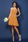Ein Schulterfreies Trägerlos Mini Brautjungfernkleid aus Chiffon mit Blume - Bild 20