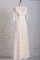 Einfaches Informelles Brautkleid mit Knöpfen mit Bordüre - Bild 1