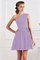 Ärmelloses a linie Mini Brautjungfernkleid aus Chiffon mit Rücken Schnürung - Bild 17