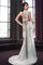 Spitze Sweep Zug Romantisches Brautkleid mit Queen Anne Ausschnitt mit Gürtel - Bild 2