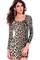 Elegant Leopard Juwel Ausschnitt Bodycon Drucken Polyester Damen Club Kleider - Bild 1