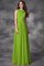 Juwel Ausschnitt Prinzessin Chiffon Ärmelloses Brautjungfernkleid mit Rüschen - Bild 12