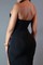 Halfter Ausschnitt Bodycon kleider Elasthan Teilt Einzigartig Polyester Club Kleider - Bild 5