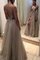 Prinzessin Tüll Bodenlanges Abendkleid mit Pailletten mit Natürlicher Taille - Bild 1