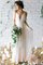 A-Line Hohe qualität Prinzessin Spaghetti Träger Brautkleid aus Chiffon mit Rüschen - Bild 1