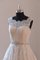 Spitze Perlenbesetztes Gerüschtes Brautkleid mit Bordüre mit Rüschen - Bild 2