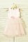 Schaufel-Ausschnitt Prinzessin Ärmelloses A-Linie Bodenlanges Blumenmädchenkleid - Bild 1