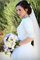 Reißverschluss Bodenlanges Einfaches Konservatives Brautkleid mit Applike - Bild 2