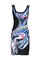 Farbe Bodycon Kleid Drucken Club Kleider - Bild 1