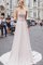Plissiertes A Linie Chiffon Herz-Ausschnitt Ballkleid mit Applikation - Bild 1