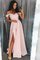 Schulterfrei A-Line Prinzessin Faszinierend Normale Taille Abendkleid aus Satin - Bild 1