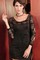 Bodycon Damen Juwel Elegant Ausschnitt Polyester Schwarz Club Kleider - Bild 1