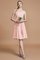 A linie Normale Taille Mini Brautjungfernkleid aus Chiffon mit V-Ausschnitt - Bild 25