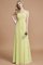A-Line Prinzessin Chiffon Bodenlanges Brautjungfernkleid mit Reißverschluss - Bild 13