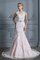 V-Ausschnitt Meerjungfrau Gericht Schleppe Bezaubernd Brautkleid aus Tüll mit Applike - Bild 3