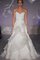 Duchesse-Linie Herz-Ausschnitt Plissiertes Brautkleid mit Bordüre mit Offenen Rücken - Bild 1