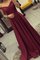 Modus Prinzessin Natürliche Taile A-Line Schulterfrei Abendkleid aus Satin - Bild 1