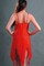 Satin Elegant Kleid Rot V-Ausschnitt Babydoll - Bild 2