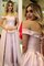 Hell Ärmelloses Normale Taille Prinzessin A-Line Bodenlanges Abendkleid mit Rüschen - Bild 2