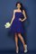 Ein Schulterfreies Trägerlos Mini Brautjungfernkleid aus Chiffon mit Blume - Bild 27