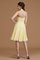 Blendend Chiffon A-Line Prinzessin Kurzes Brautjungfernkleid mit Nackenband - Bild 8
