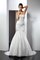Empire Taille Meerjungfrau Stil Trägerlos Ärmelloses Brautkleid mit Applikation - Bild 1