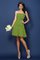 Ein Schulterfreies Trägerlos Mini Brautjungfernkleid aus Chiffon mit Blume - Bild 14